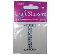 Craft Stickers 5cm Diamante Encrusted Letters & Numbers (I)