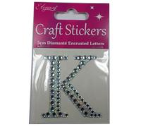 Craft Stickers 5cm Diamante Encrusted Letters & Numbers (K)