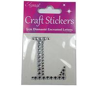 Craft Stickers 5cm Diamante Encrusted Letters & Numbers (L)