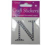 Craft Stickers 5cm Diamante Encrusted Letters & Numbers (N)