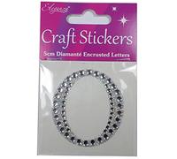 Craft Stickers 5cm Diamante Encrusted Letters & Numbers (O)