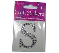 Craft Stickers 5cm Diamante Encrusted Letters & Numbers (S)