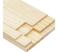 Craft Sticks 20pcs Rectangular Wood Strip Thickness 3/5/8mm Solid Pine Board DIY Model Material Crafts Decoration Making Parts(250x30x8mm)