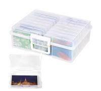 Craft Storage Boxes - Clear Storage Boxes - 12 x 17 cm Photo Frame for Storing Postcards, Stickers, Stamps and Loved Memories