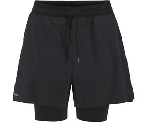 Craft - Stretch and breathable trail running shorts - Hypervent 2-In-1 Shorts M Black for Men in Recycled Polyester - Size S Black S