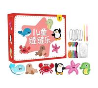 Craft Supplies, Kids Needlework Activity, Felt Character Patterns, Safe Needles, Home Hobby & Skill Building, Portable Storage Case, Complete Set Multi Color for Christmas, DIY Gift Making