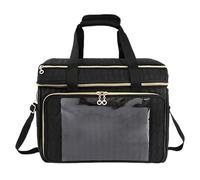 Craft Supplies Tote - Knitting Crochet Storage Bag, Portable Organizer Case with Inner Divider, Spacious Design | Home Travel Women Beginners Adults Tools Accessories Studio Class Trip Hobby