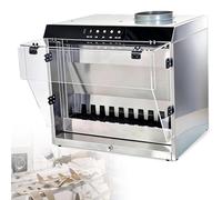 Craft Table Airbrush Booth, Waterfall Airbrush Spray Booth with 3 Color LED Light, 6000K Hobby Paint Booth with Water Curtain, Professional Air Brush Booth Kit with Filter Hose for Painting Model