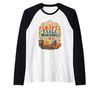 Craft Table Morning Sewing Yarn Hobby Raglan Baseball Tee