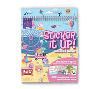 Craft-tastic Sticker It Up! - Reusable Sticker Book for Kids - 650+ Repositionable Stickers Create Designs on 8 Scene Pages for Hours of Mess-Free Sc