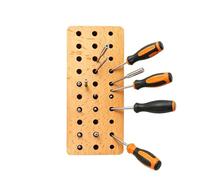 Craft Tool Holder - 30-Hole Wood Portable Organizer | Leather Groover Holder | for Woodworking Workshop Hobby Repair Electronics Jewelry Carving Working