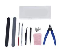 Craft Tools Set, 3D Printer Tools Kit, Alloy Steel Basic Hobby Tool Kit, Multiple Tools Include Pliers Tweezers File Carving for 3D Printing Classroom Laboratory Practical Us