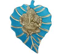 Craft Trade Ganesha Wall Decor - Living Room Metal Wall Hanging Show Pieces for Home Decor - Vastu Items for Home for Good Luck - 7.5x6 Inches (Blue)