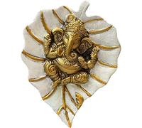 Craft Trade Ganesha Wall Decor - Living Room Metal Wall Hanging Show Pieces for Home Decor - Vastu Items for Home for Good Luck - 7.5x6 Inches (White)