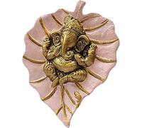 Craft Trade Ganesha Wall Decor - Living Room Metal Wall Hanging Show Pieces for Home Decor - Vastu Items for Home for Good Luck - 7.5x6 Inches (Light Pink)