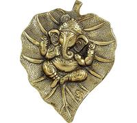 Craft Trade Ganesha Wall Decor - Living Room Metal Wall Hanging Show Pieces for Home Decor - Vastu Items for Home for Good Luck - 7.5x6 Inches (Golden)