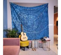 Craft Trade Mandala Elephant Tapestry Blue Wall Hanging Tapestry Boho Hippie Tapestries for Decor Living Room Yoga Meditation and Bedroom - 228x274 cm