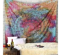 Craft Trade Mandala Elephant Tapestry Multicolor Wall Hanging Tapestry Boho Colorful Hippie Tapestries for Decor Living Room Yoga Meditation and Bedroom - 76x102 cm