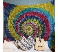 Craft Trade Mandala Elephant Tapestry Rainbow Wall Hanging Tapestry Boho Hippie Tapestries for Decor Living Room Yoga Meditation and Bedroom - 213x228 cm