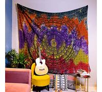 Craft Trade Small Tapestry - Aesthetic Wall Hanging Psychedelic Wall Tapestry Indian Hippie Bedroom Wall Decor Bohemian Wall Art Boho Home Decoration - Multicolor - 30x40 Inches, (TAP-001-MT-3040)