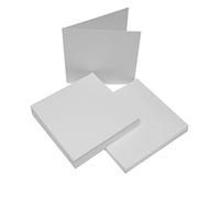 Craft UK 1064 7 x 7 inch Card and Envelope pack of 25 - White