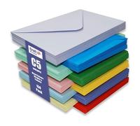 Craft UK, 150 C5 Envelopes for Card Making, Invitations, and More, 80gsm, Made in the UK, Lasting Quality, Brights & Pastels (15 x 10 Assorted Colours)