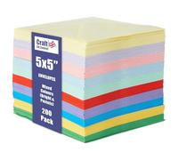 Craft UK, 200 5x5 Envelopes for Card Making, Invitations, and More, Made in the UK, Lasting Quality, Brights & Pastels (20 x 10 Assorted Colours)