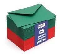 Craft UK 2359-100 C5 Xmas Envelopes (50 Red & 50 Green)