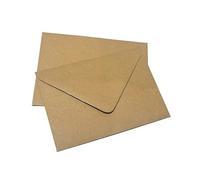 Craft UK 2440 B6 (125 X 175) Brown Kraft 110 GSM Envelopes (50 Pack)