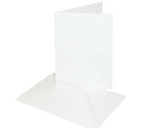 Craft UK 25 x A5 Card Blanks & Envelopes - White