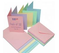 Craft UK 279 C6 Card and Envelope pack of 50 - Mixed Paste