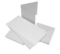 Craft UK 289 5 x 7 inch Card and Envelope pack of 50 - White