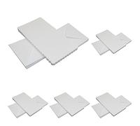 Craft UK 50 White Scalloped Cards & envelopes 6 x6, Card, 25 x 55 mm (Pack of 5)