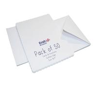Craft UK 835 5 x 7 inch Scalloped Card and Envelope pack of 50 - White
