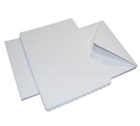 Craft UK 838 C5 Scalloped Card and Envelope pack of 25 - White,21 cm