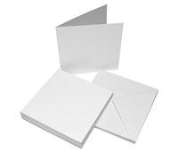 Craft UK 863 8 x 8 inch Card and Envelope pack of 25 - White,20.8 x 20.8 x 20.8 cm