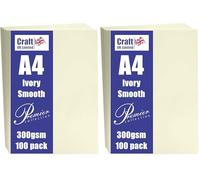 Craft UK A4 300Gsm-100 Sheets, Card, Ivory, 29.6 x 21 x 0.1 cm (Pack of 2)