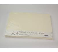 Craft UK Limited A4 210mm x 297mm Sheets 160gsm Blank Card Cardstock Cream Ivory (100pk)