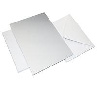 Craft UK SKU 2248 C5 Hammered Card and Envelope pack of 25 - White