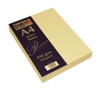 Craft UK W124 A4 300gsm Linen Card - Ivory (Pack of 100 sheets)