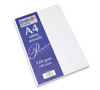 Craft UK W125 A4 White Paper 120 GSM - 100 Sheets