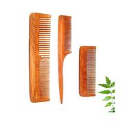 Craft Victoria Kacchi Neem Comb for Wooden Comb | Hair Growth, Hairfall, Dandruff Control for Men & Women | Pack of 2 |