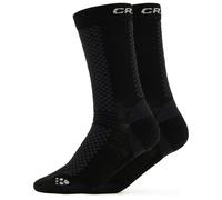 Craft - Warm Mid 2-Pack Sock - Sports socks size 9-10,5, black