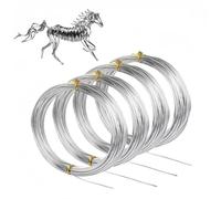 Craft wire,bonsai wire, florist wires,galvanised wire for Jewelry Making,DIY Sculpture,Modelling Making and Crafts,4PCS（3mm,2mm,1.5mm,1mm）