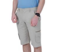 Craft Wizard Cotton Era Men’s Beige Cargo Shorts with Zipper & Cargo Pockets - Lightweight Summer Work Shorts with Drawstring Waist - Hiking, Walking, Golf (L)