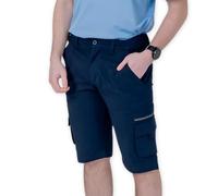 Craft Wizard Cotton Era Men’s Navy Cargo Shorts with Zipper & Cargo Pockets - Lightweight Summer Work Shorts with Drawstring Waist - Hiking, Walking, Golf (XL)