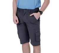 Craft Wizard Cotton Era Men's Charcoal Cargo Shorts with Zipper & Cargo Pockets - Lightweight Summer Work Shorts with Drawstring Waist - Hiking, Walking, Golf (L)