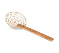 Craft Wok Medium 8-Inch Brass Mesh Strainer/Spider Skimmer Zhao Li, Robust & Elegant Kitchen Tool for Frying & Straining, Authentic Oriental Cookware - / 732W7-8in