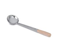 Craft Wok Small Wok Ladle Stainless Steel Traditional Wok Hoak with Ergonomic Wooden Handle Professional Asian Kitchen Utensil for Stirring Serving / 732W6-1