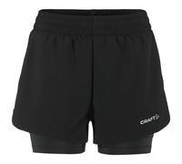Craft ADV Essence 2in1 2 Running Shorts Women - Black, Size XXL